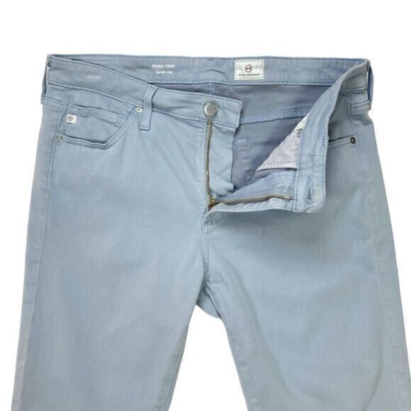 AG Adriano Goldschmied Pants Womens 30R Prima Crop Cigarette Light Blue Skinny - Picture 4 of 15